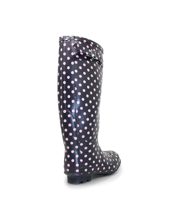 Lunar Womens/Ladies Spotted Rubber Wellington Boots, hi-res image number null
