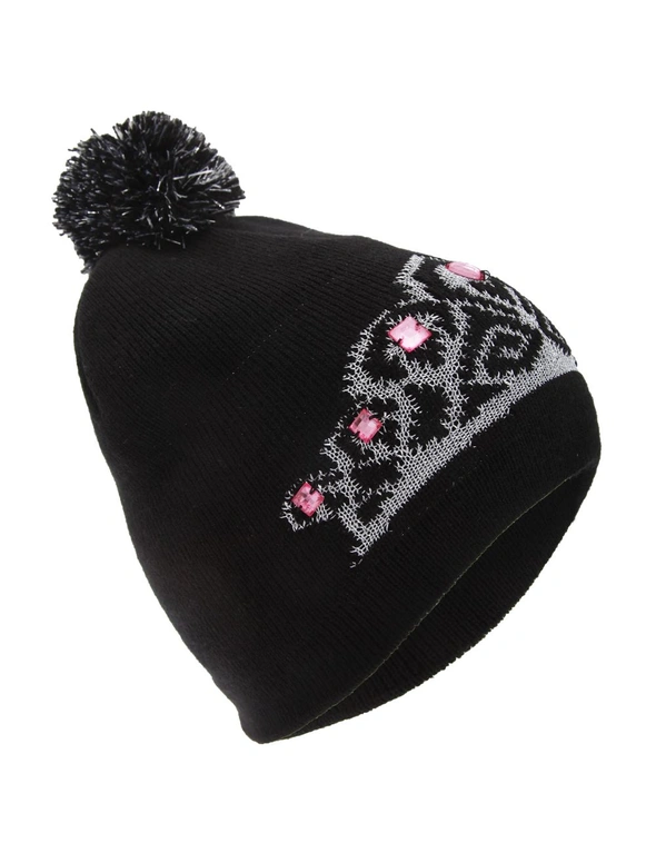 FLOSO Womens/Ladies Tiara Pattern Winter Beanie Bobble Hat, hi-res image number null