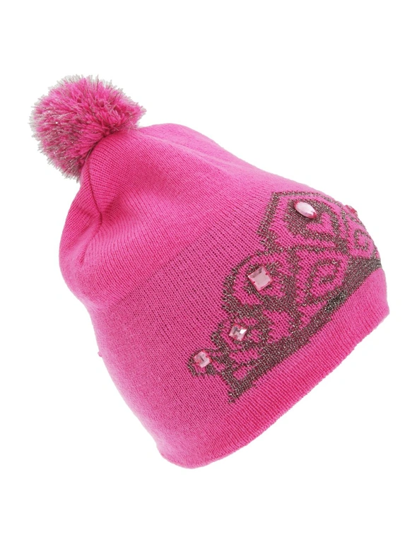 FLOSO Womens/Ladies Tiara Pattern Winter Beanie Bobble Hat, hi-res image number null