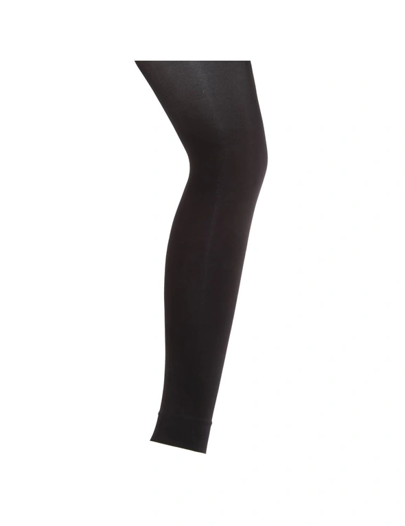 SILKY Women's Footless Dance Tights 10% Spandex Large Black