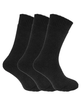 Mens Wool Blend Fully Cushioned Thermal Boot Socks (Pack Of 3)
