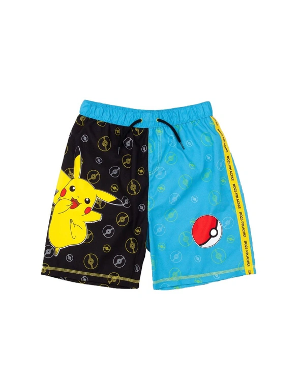 Pokemon Boys Pikachu Pokeball Swim Shorts, hi-res image number null