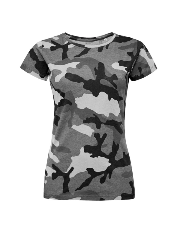 SOLS Womens/Ladies Camo Short Sleeve T-Shirt, hi-res image number null