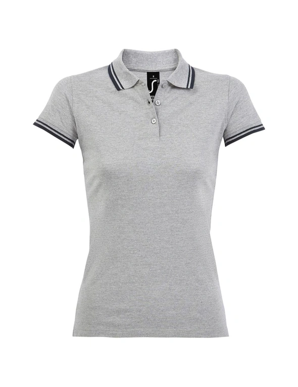 SOLS Womens/Ladies Pasadena Tipped Short Sleeve Pique Polo Shirt, hi-res image number null