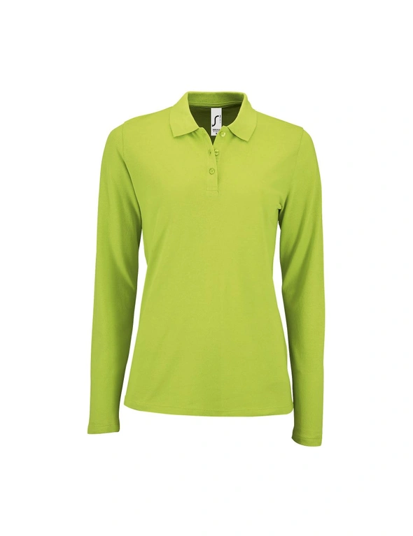 SOLS Womens/Ladies Perfect Long Sleeve Pique Polo Shirt, hi-res image number null