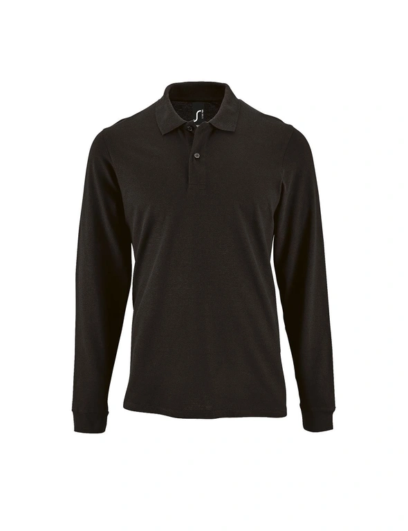 SOLS Mens Perfect Long Sleeve Pique Polo Shirt, hi-res image number null