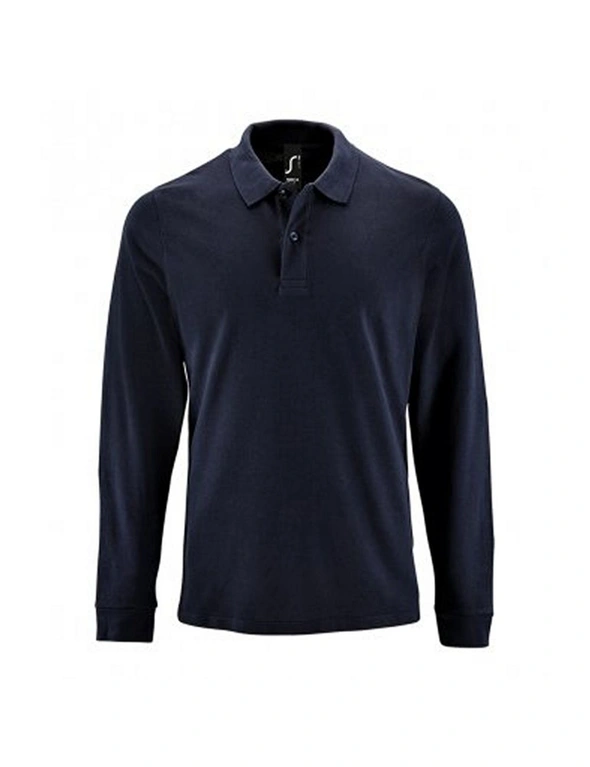 SOLS Mens Perfect Long Sleeve Pique Polo Shirt, hi-res image number null
