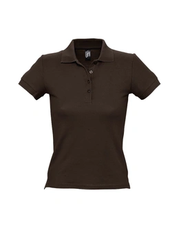 SOLS Womens/Ladies People Pique Short Sleeve Cotton Polo Shirt