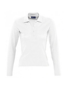 SOLS Womens/Ladies Podium Long Sleeve Pique Cotton Polo Shirt