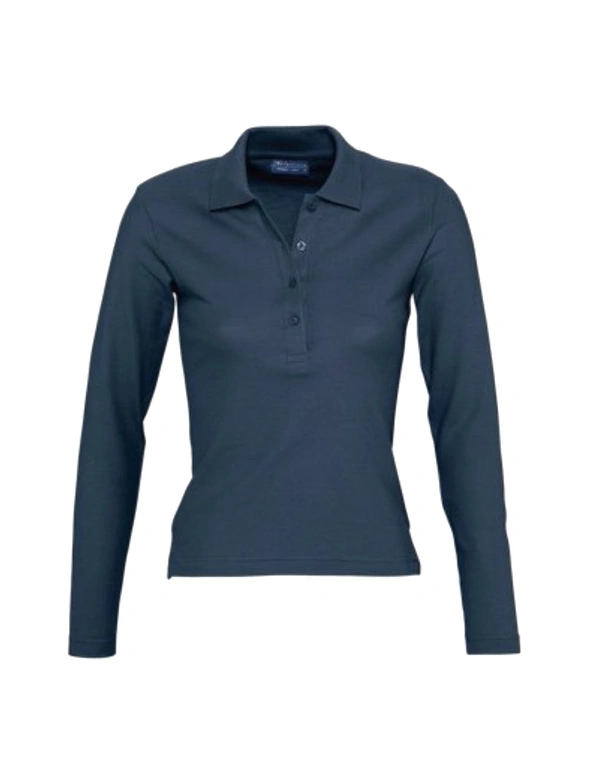 SOLS Womens/Ladies Podium Long Sleeve Pique Cotton Polo Shirt | EziBuy ...