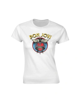 Bon Jovi Womens/Ladies 1983 Heart T-Shirt