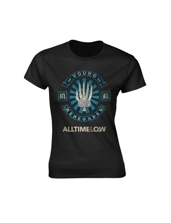 All Time Low Womens/Ladies Skele Spade T-Shirt, hi-res image number null