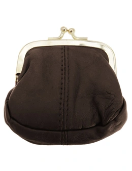Womens/Ladies Soft Leather Coin Purse With Metal Clasp