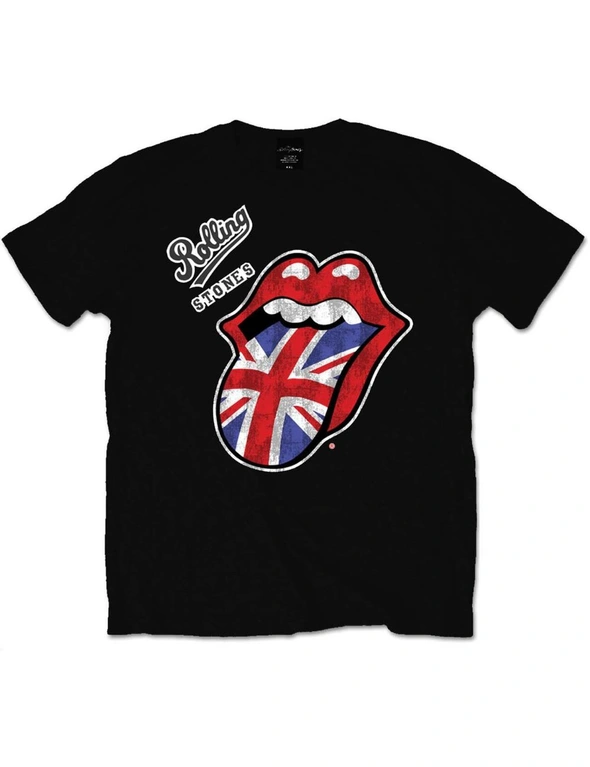 The Rolling Stones Unisex Adult Union Jack Logo T-Shirt, hi-res image number null