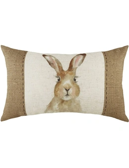 Evans Lichfield Hessian Hare Cushion Cover