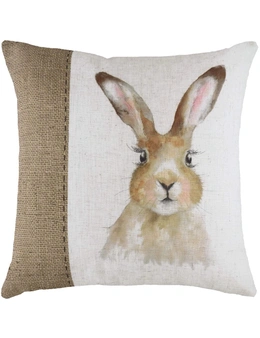 Evans Lichfield Hessian Hare Cushion Cover