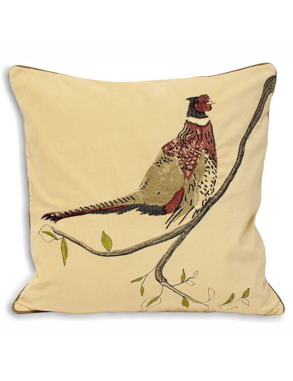 Riva Home Hunter Velvet Pheasant Cushion Cover | W Lane