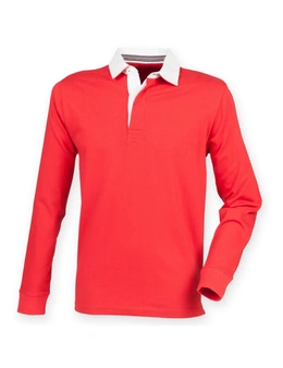 Front Row Mens Premium Long Sleeve Rugby Shirt/Top