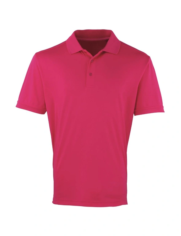 Premier Mens Coolchecker Pique Short Sleeve Polo T-Shirt, hi-res image number null