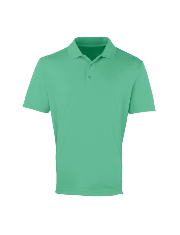 Premier Mens Coolchecker Pique Short Sleeve Polo T-Shirt, hi-res image number null
