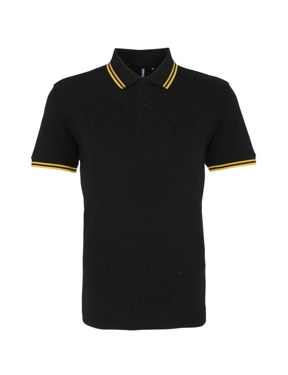 Asquith & Fox Mens Classic Fit Tipped Polo Shirt, hi-res image number null