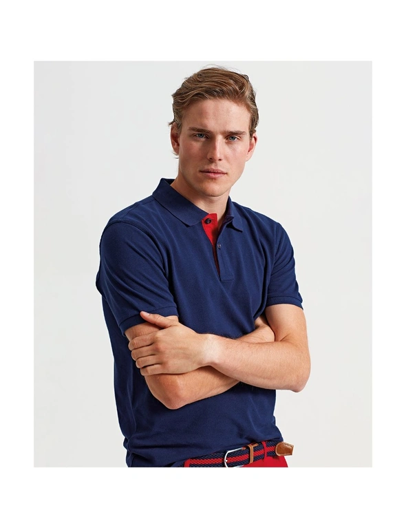 Asquith & Fox Mens Classic Fit Contrast Polo Shirt, hi-res image number null