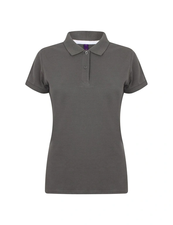 Henbury Womens/Ladies Micro-Fine Short Sleeve Polo Shirt, hi-res image number null