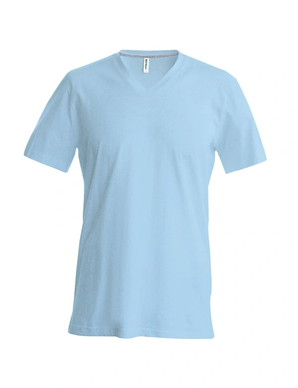 Kariban Mens Short Sleeve V Neck Slim Fit T-Shirt, hi-res image number null