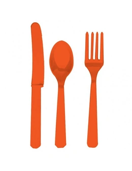 Amscan Plastic Party Cutlery Set (Knives, Forks & Spoons) (Set Of 24)
