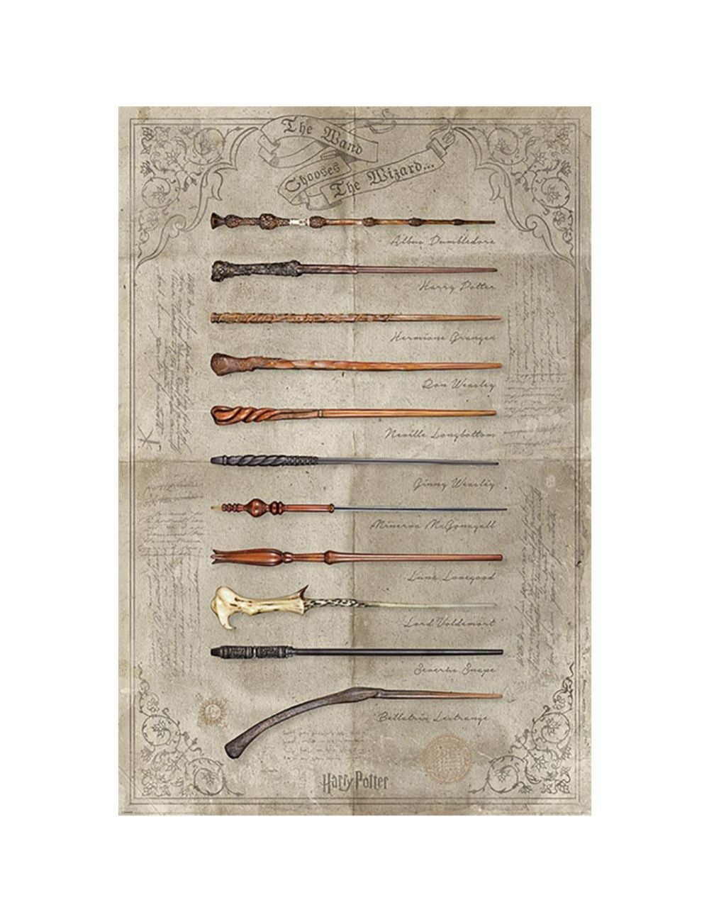 Harry Potter Wands Poster | Liz Jordan