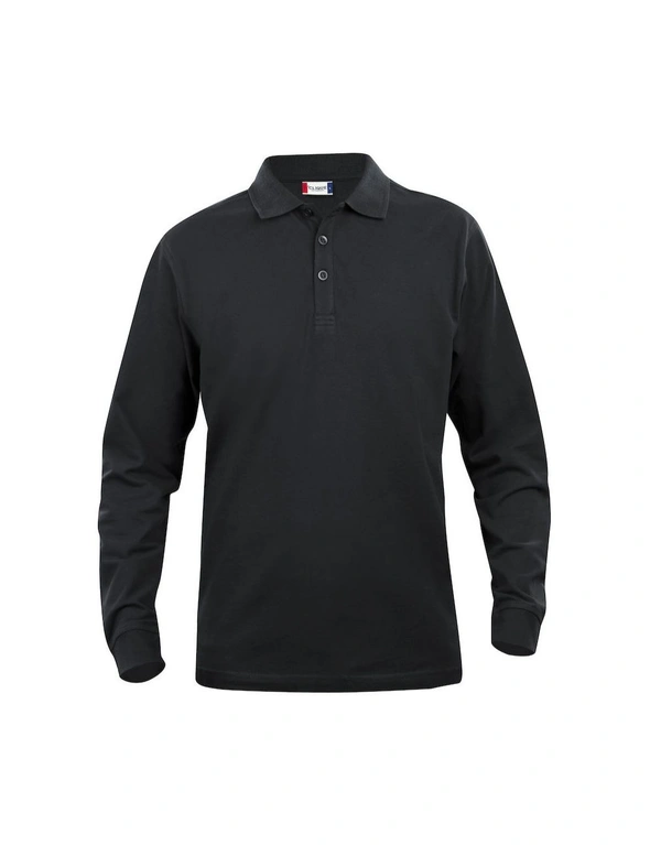 Clique Mens Classic Lincoln Long-Sleeved Polo Shirt, hi-res image number null