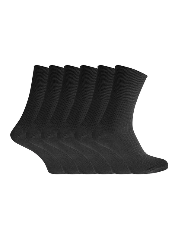 Healthy Womens/Ladies Easy-slide 100% Cotton Socks (6 Pairs), hi-res image number null