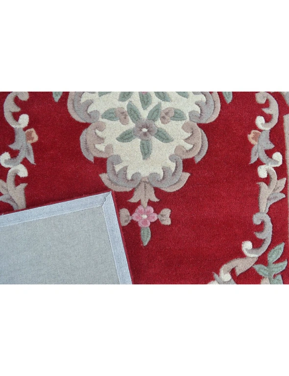 Hand Carved Wool Rug - Avalon - Red, hi-res image number null