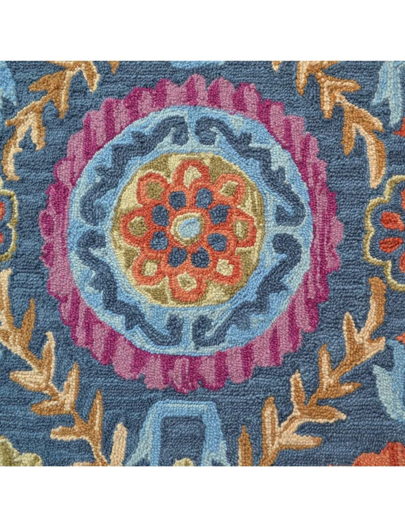 Designer Handmade Wool Rug-Vine 6266-Smoke/Blue-110x160cm, hi-res image number null