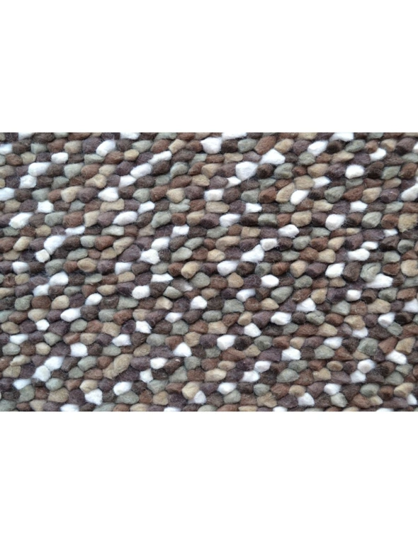 Handwoven Chunky Wool Rug - Jelly Bean - Brown, hi-res image number null