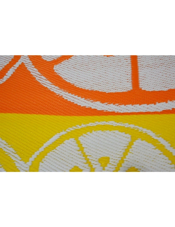 Vibrant & Reversible Outdoor/Indoor Mats - Chatai-2690-Orange Multi, hi-res image number null