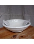 White Ceramic Feather Bowl, hi-res