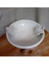 White Ceramic Feather Bowl, hi-res