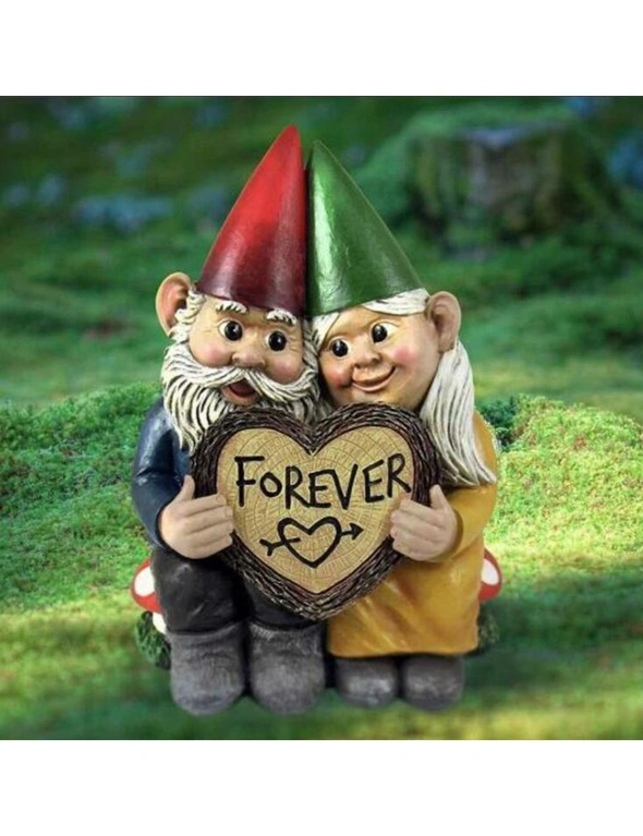 Forever Love Funny Dwarf Couple Garden Decorations Resin Ornaments, hi-res image number null