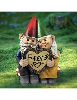 Forever Love Funny Dwarf Couple Garden Decorations Resin Ornaments