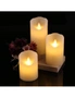 Flameless Candles Battery Operated Pillar Real Wax LED Candle Sets Remote Control 24H Timer, Pack 3 Warm White, hi-res