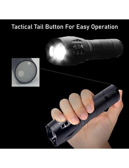 Rechargeable Flashlight 1000 High Lumens Waterproof Zoomable Tactical LED USB Charging Power Bank Function 3 Light Modes Camping Outdoor Hiking Gift