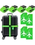 4PCS Luggage Tags, Straps, Silicone Name ID Card, Durable Buckle, Adjustable Strap, Light Green, hi-res