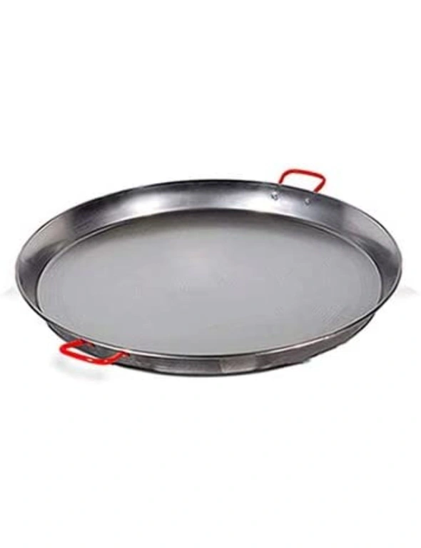 Paella Pan, Steel Polish, Metallic, Polished Steel/Red, 42cm, hi-res image number null