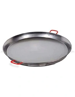 Paella Pan, Steel Polish, Metallic, Polished Steel/Red, 42cm