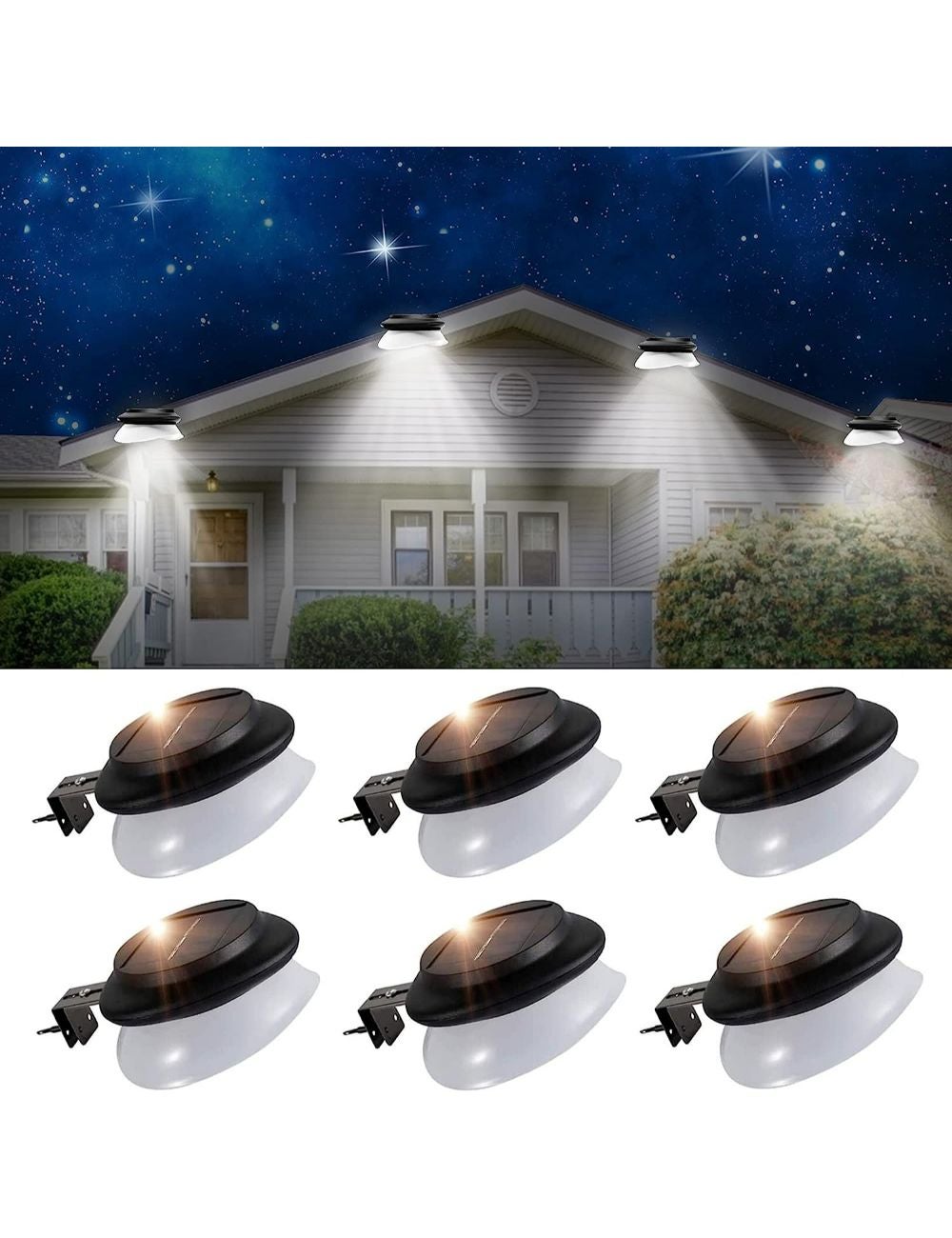 Rain gutter 2024 solar lights