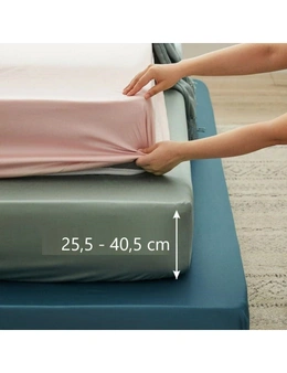 Fitted Sheet Queen Size 2000 TC Full Elastic Soft Luxury Bed Sheets Fits Mattress Deep Pocket up to 35cm Home Hotel