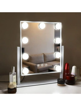Makeup Mirror Lights Hollywood 9 LED Bulbs Dressing Table Bedroom 25x30cm