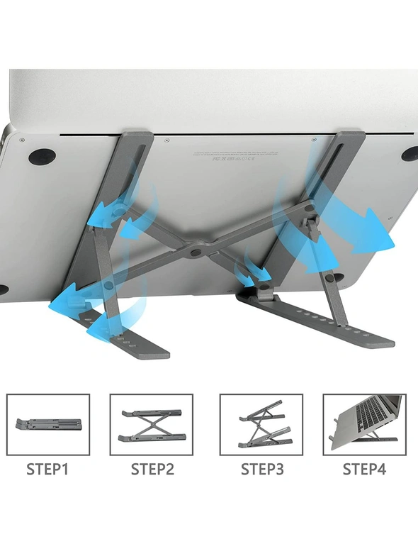 Adjustable Laptop Stand Aluminum Computer Stand Portable Laptop Holder MacBook Air Pro iPad Air Pro, hi-res image number null