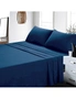 2000TC Ultra-Soft Flat Fitted Bed Sheet Set, AU Super King Size, 4 Pieces, Navy, Breathable, Deep Pocket, Wrinkle and Fade Resistant, hi-res